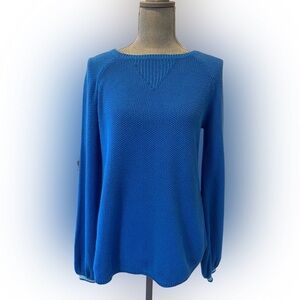 Goat Library Blue Knit Textured Sweater, Size L*